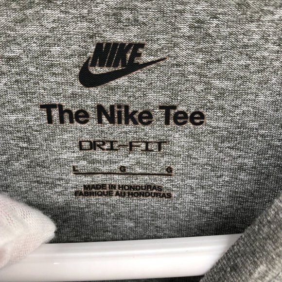 The Nike Tee Legend Crew Mens Large L Gray Dri Fit Active T Shirt Short Sleeve - Picture 7 of 11